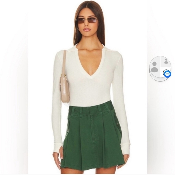 Free People Tops - Free People Do It Right Bodysuit in Blanchette lvory